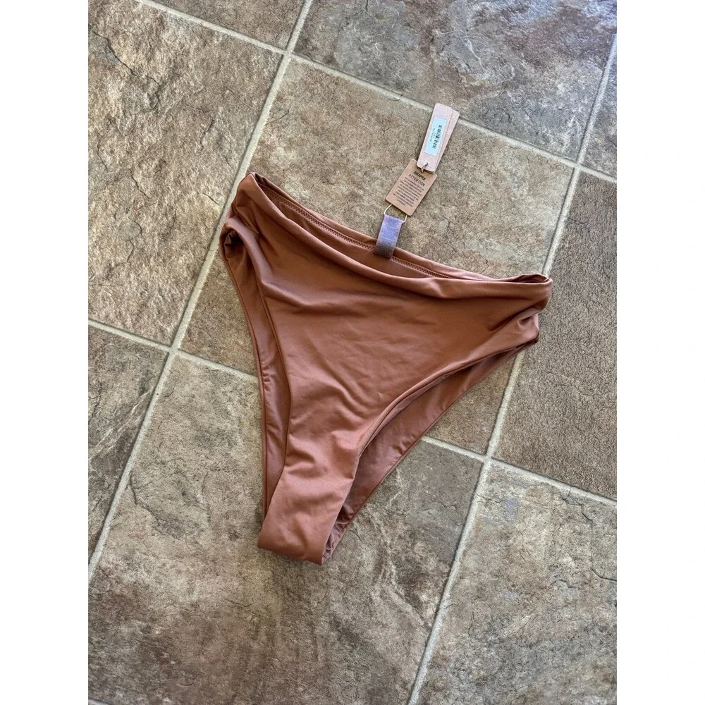 Skims Swim Mid Waist Bottom Almond Size Small